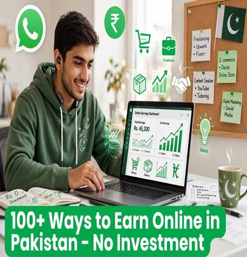 Get 100+ Ideas to Earn Online in Pakistan Without Investment