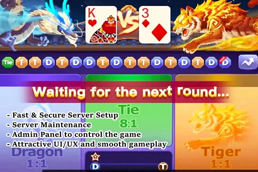 Tiger vs Dragon Game Development Service - Complete App + Server