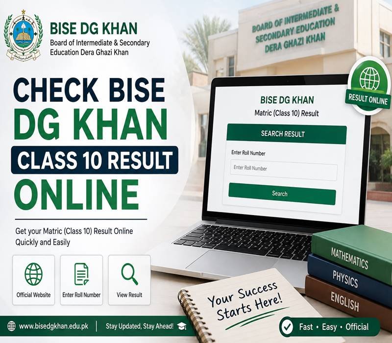 Check BISE DG Khan Class 10 Result Online 2026